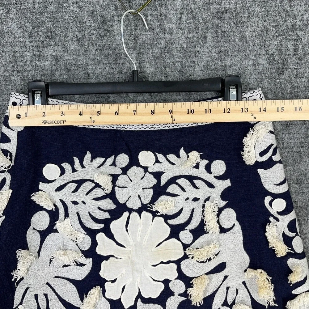 Maeve Skirt Womens Embroidered Mini Boho Chic Textured Cotton Anthropologie‎